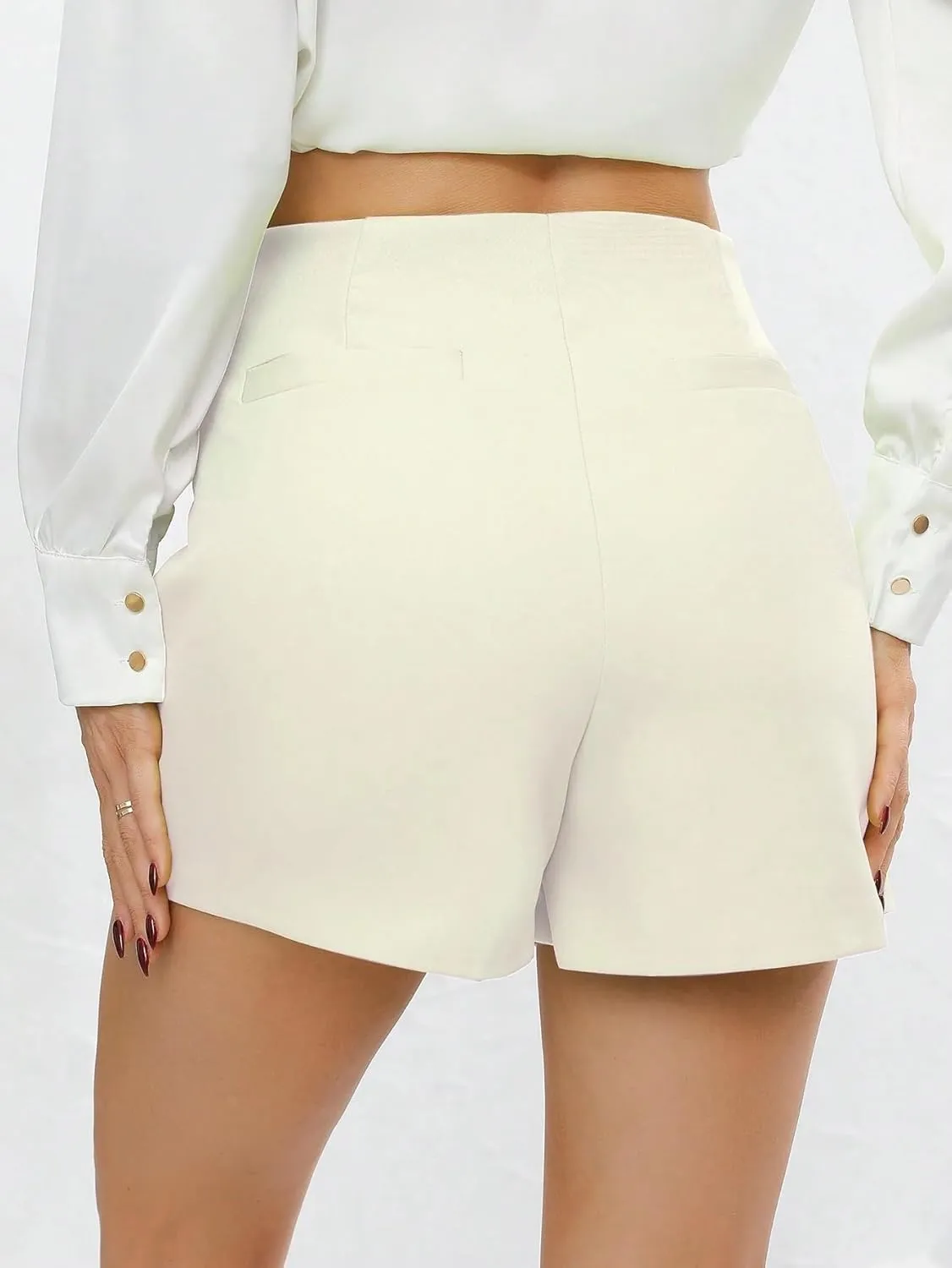 Solid High Waist Skort Hot Shorts for Women
