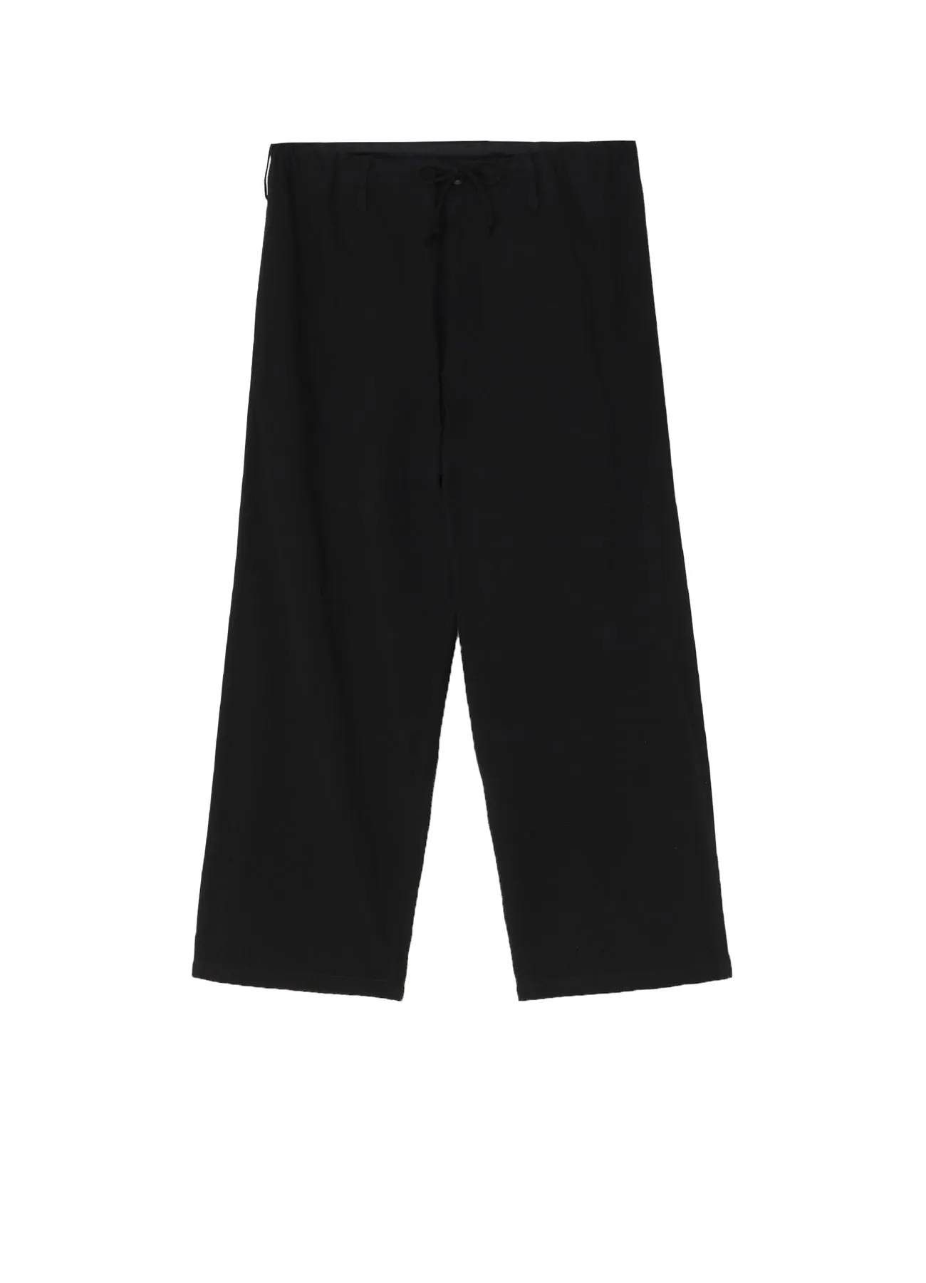 STRING PANTS WITH COTTON LINEN UNEVEN YARN CANVAS