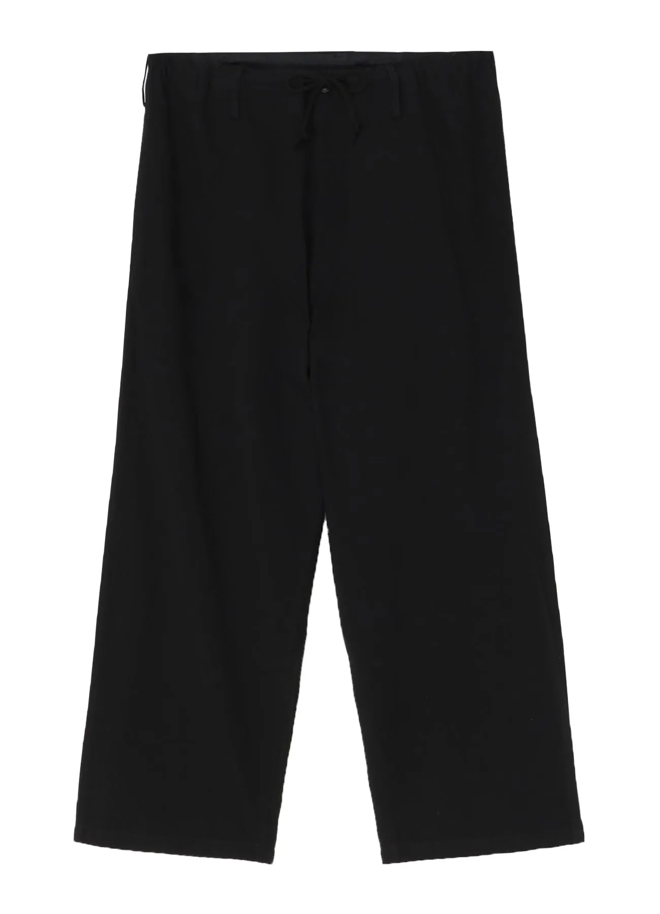 STRING PANTS WITH COTTON LINEN UNEVEN YARN CANVAS
