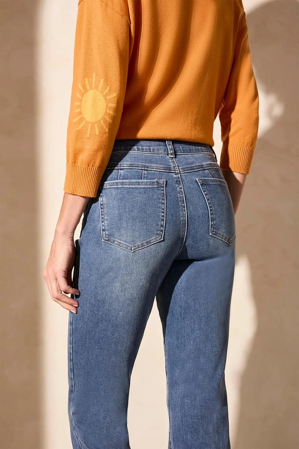 Tribal Women's Sophia Curvy Straight Fit Jeans (Regular, Plus and Petite Sizes)