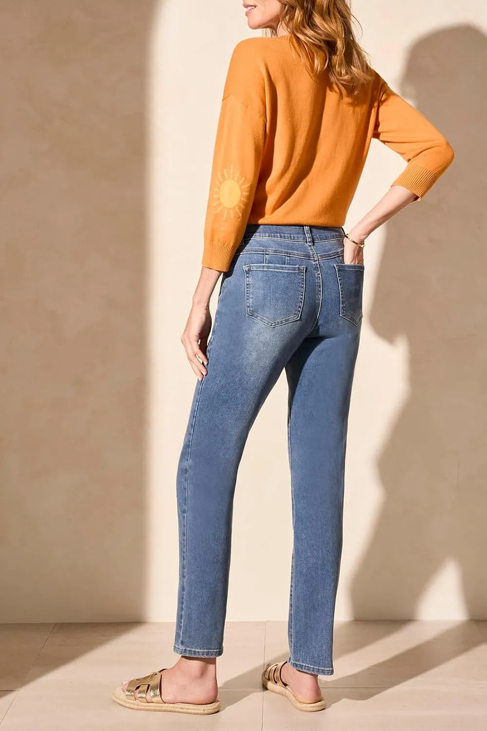 Tribal Women's Sophia Curvy Straight Fit Jeans (Regular, Plus and Petite Sizes)