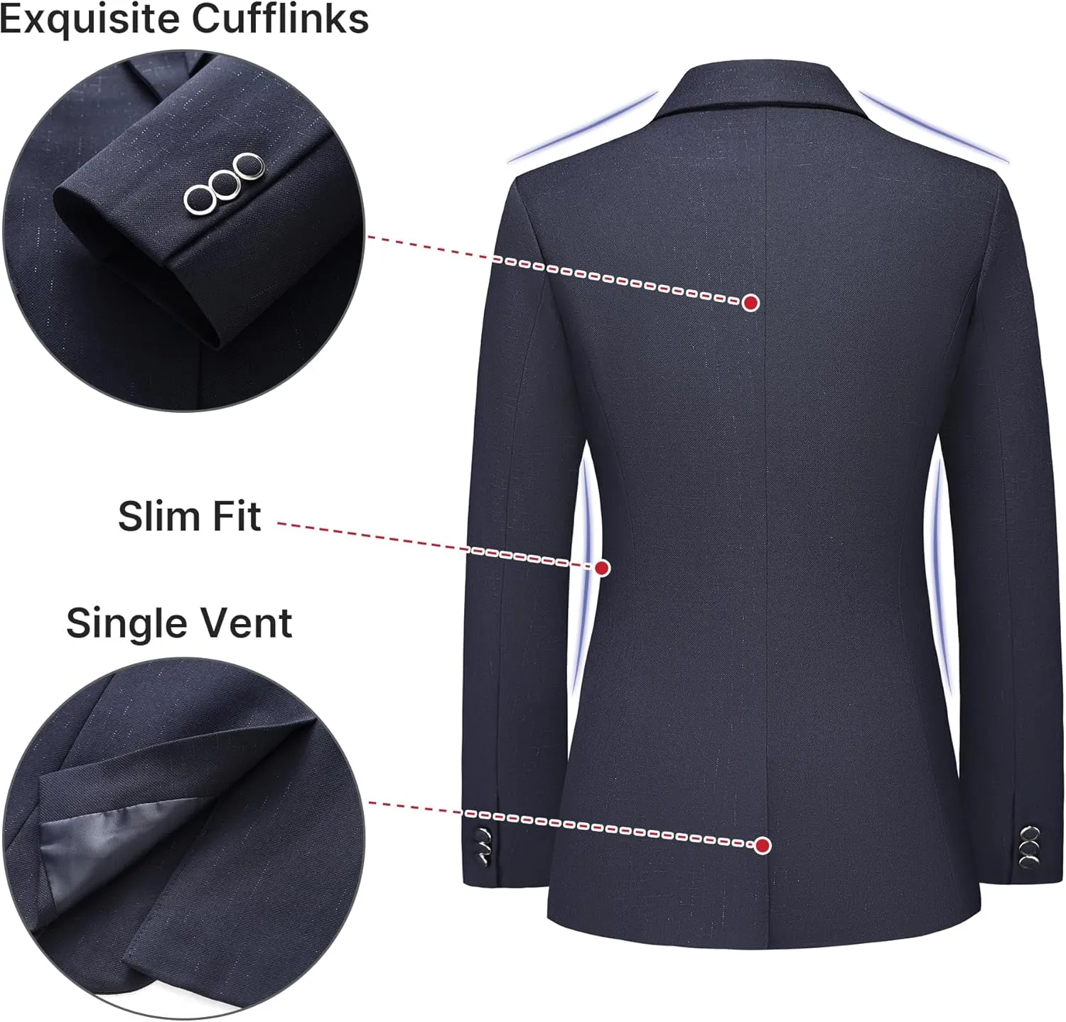 TRONSTORE Women's Suit 2 Piece Set Pinstripe Blazer and Bootcut Dressy Pants Set for Work Office Business Outfits
