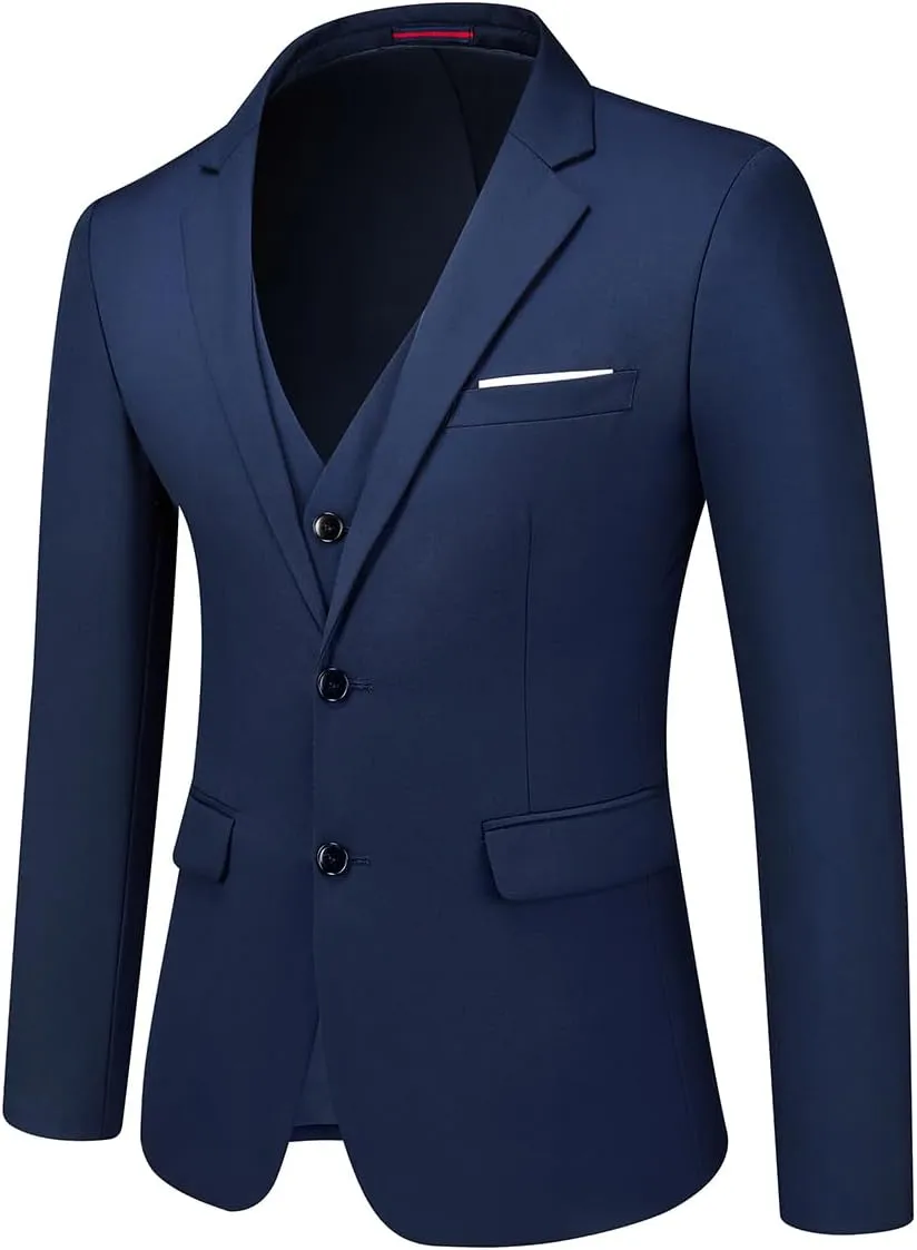 Tuxedo Men Suit Regular Fit 3 Piece Suit Blazer Jacket Waistcoat Pants Men Suit Set for Wedding Prom
