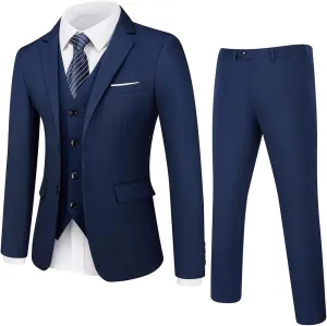 Tuxedo Men Suit Regular Fit 3 Piece Suit Blazer Jacket Waistcoat Pants Men Suit Set for Wedding Prom