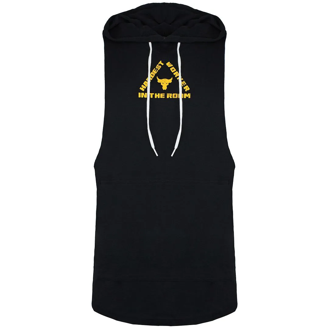 Under Armour Project Rock Mens Black Hooded Vest