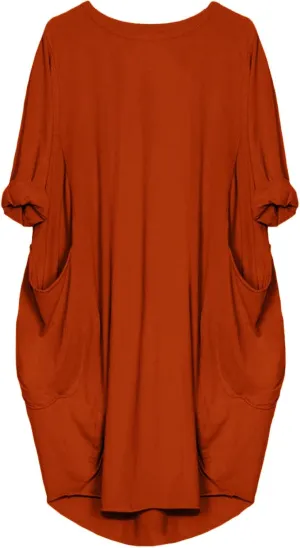UQRZAU Women's Casual Dresses Dresses Casual Puff Long Sleeve T Shirt Dress with Pockets Mini Dress Casual Dresses