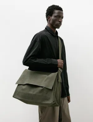 Washed Canvas Shoulder Bag Olive