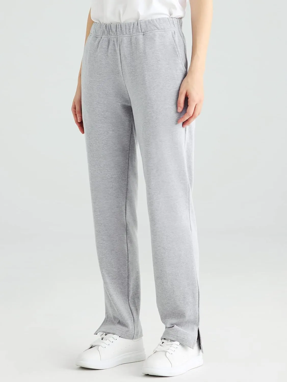 Weintee Women's Petite Knit Pants with Pockets
