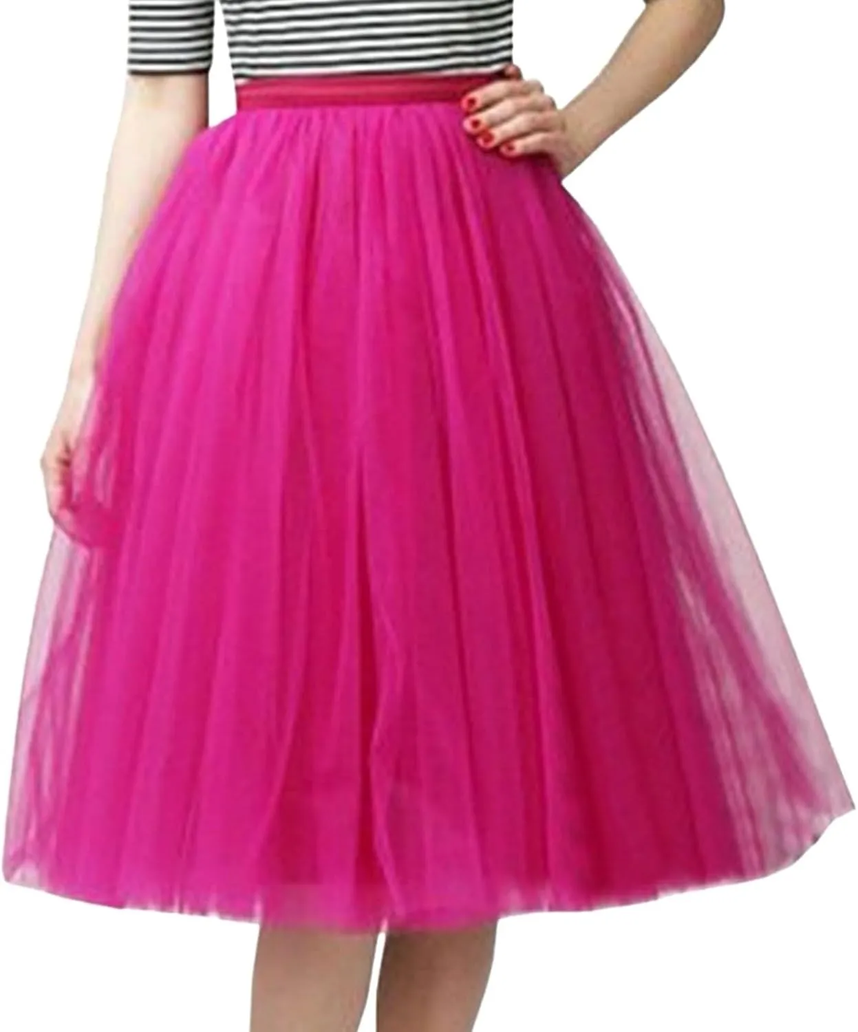 Women's 1950s Petticoat Skirts Adult Puffy Tutu Skirt Pleated Tulle Petticoat Tutu Underskirt Puffy Tutu Skirt