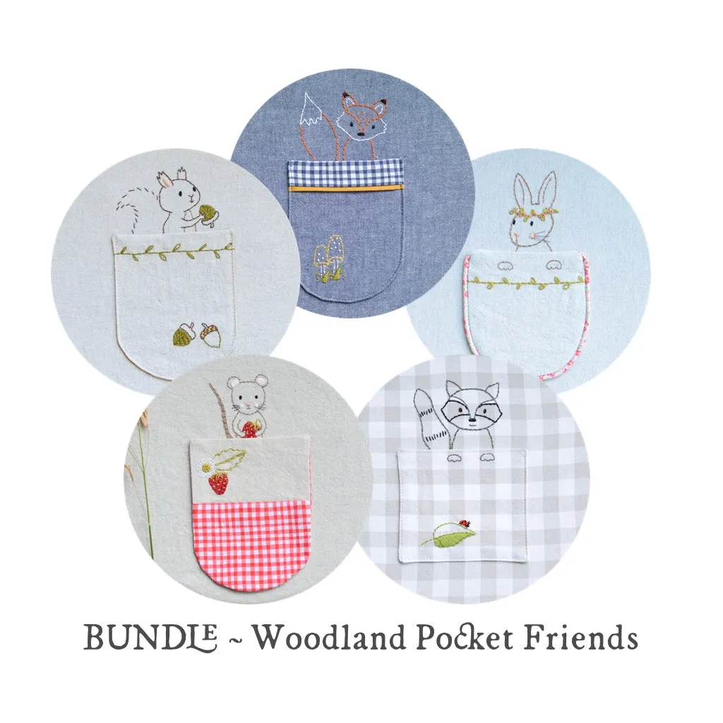 Woodland Squirrel Embroidery Pocket Pattern