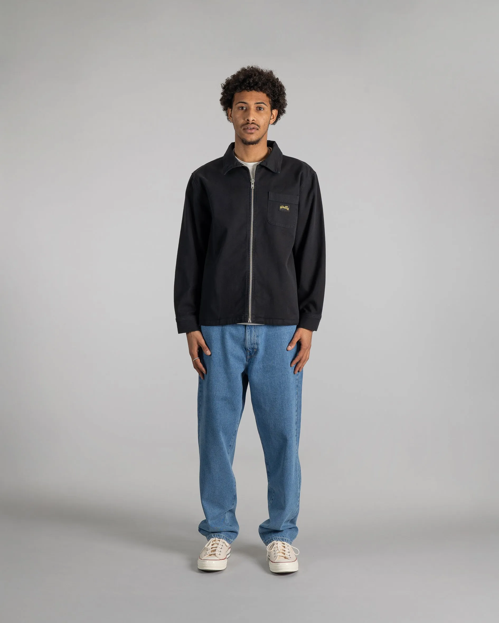 Zip Shirt (Washed Black Canvas)